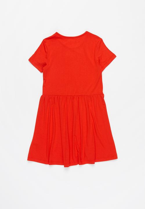 GUESS - Girls stretch viscose dress - red 