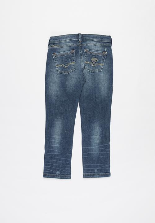 GUESS - Boys sand wash fashion skinny - indigo