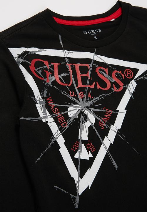 GUESS - Boys cracked tee - black