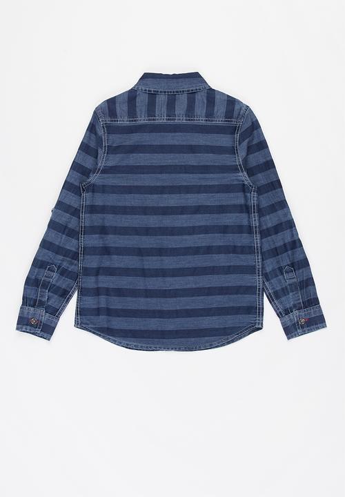 GUESS - Boys adjustable printed shirt - indigo