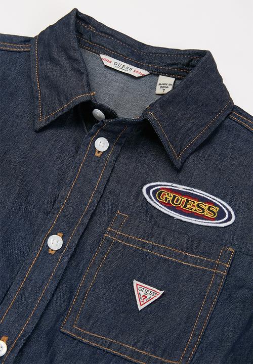 GUESS - Boys light denim adjustable shirt - navy