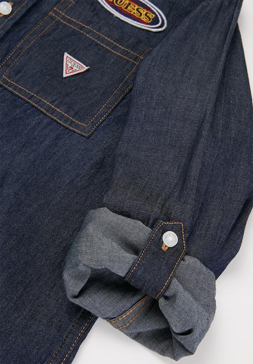 GUESS - Boys light denim adjustable shirt - navy