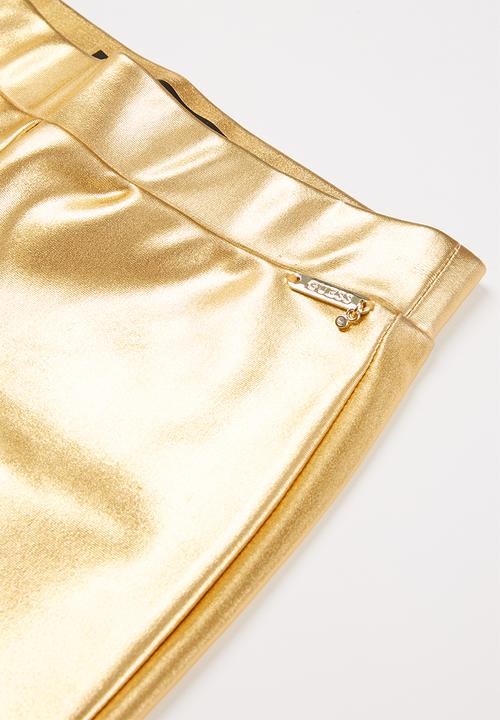 GUESS - Girls coated jersey legging - gold