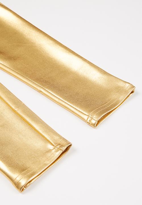 GUESS - Girls coated jersey legging - gold