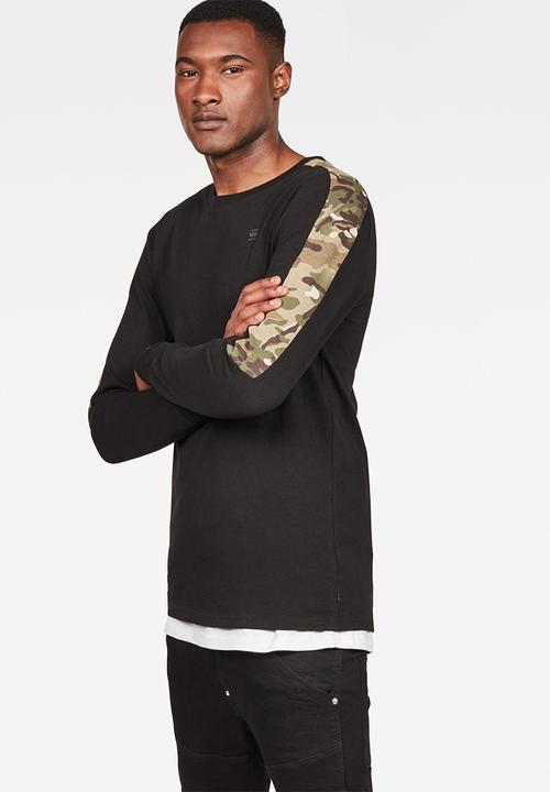 G-STAR - Graphic 1 meson r t long sleeve - black