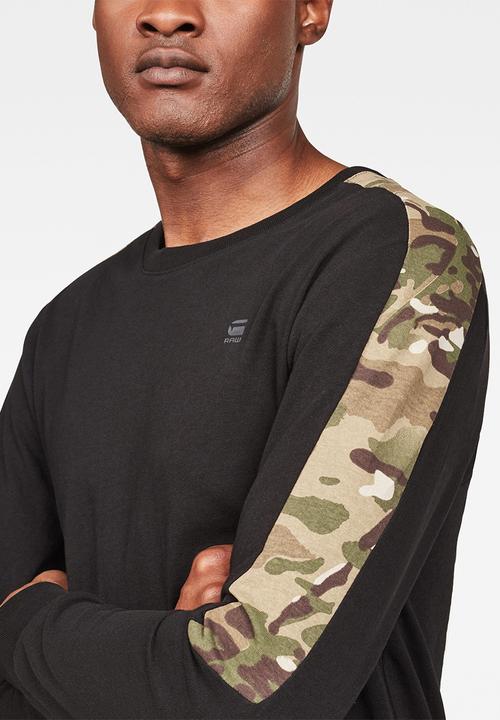 G-STAR - Graphic 1 meson r t long sleeve - black