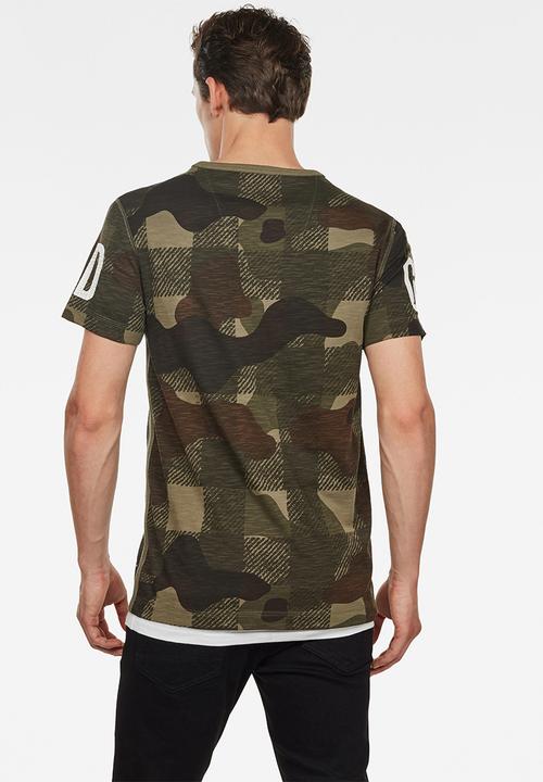 G-STAR - Graphic 1 r t short sleeve  - dark green
