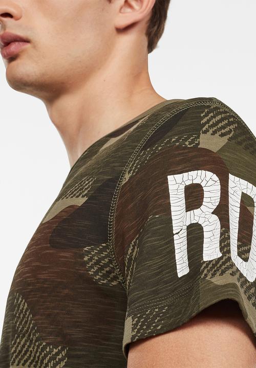 G-STAR - Graphic 1 r t short sleeve  - dark green