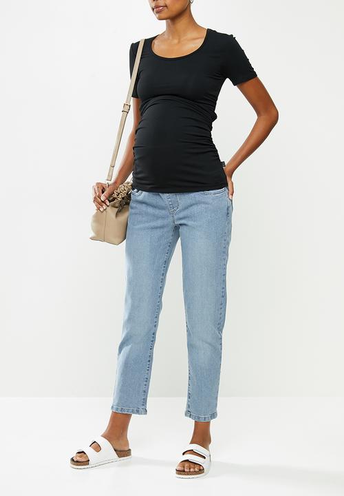 Cotton On - Maternity stretch mom jean (over belly) - blue