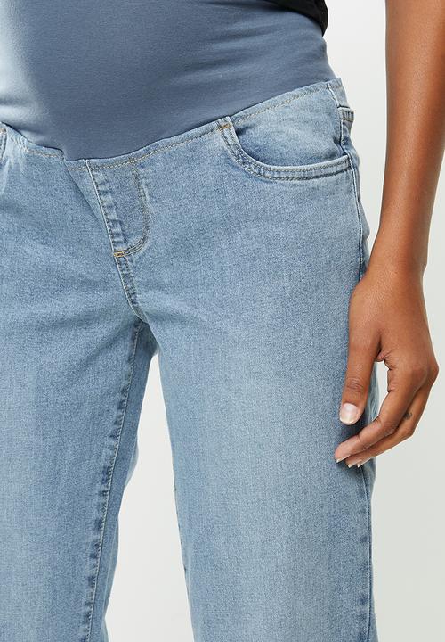 Cotton On - Maternity stretch mom jean (over belly) - blue