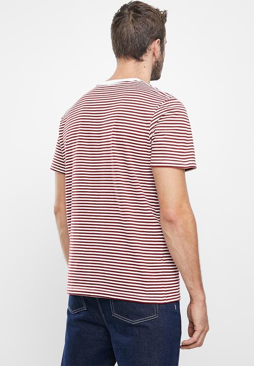 Cotton On - Tbar premium T-shirt - chilli pepper & vintage white stripe