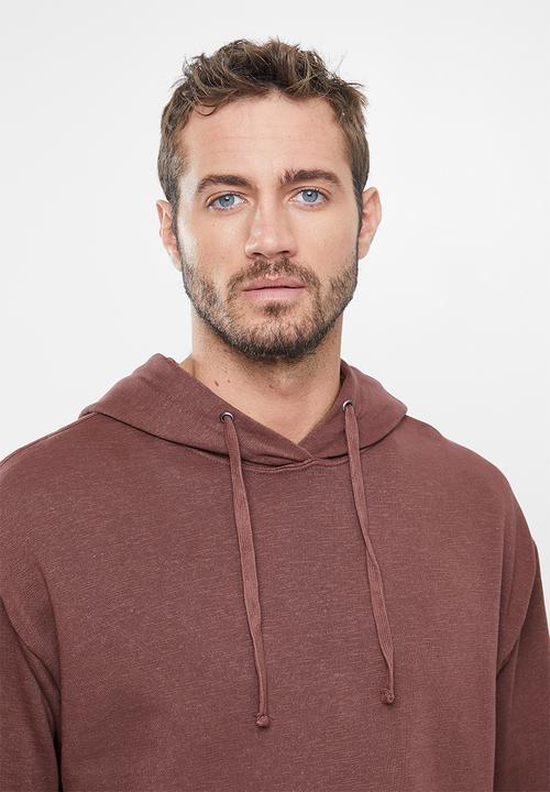 Cotton On - Pigment dyed oversized pullover - aged wine