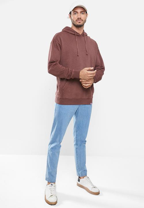 Cotton On - Pigment dyed oversized pullover - aged wine