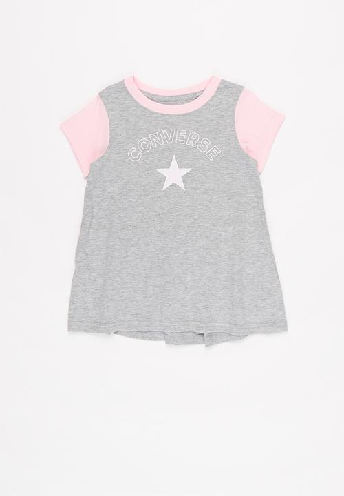 Converse - Cnvg star chev tunic capri set - grey & pink 