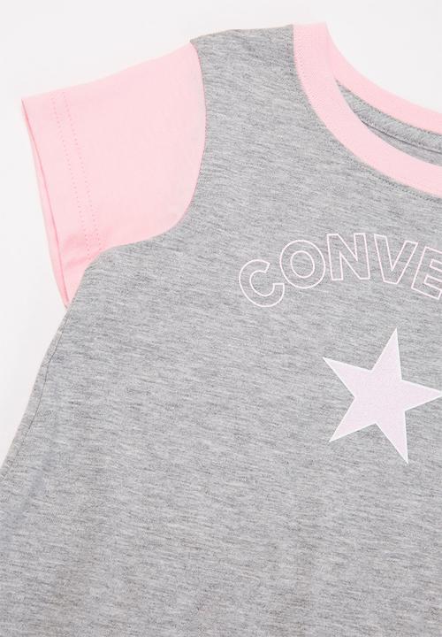 Converse - Cnvg star chev tunic capri set - grey & pink 