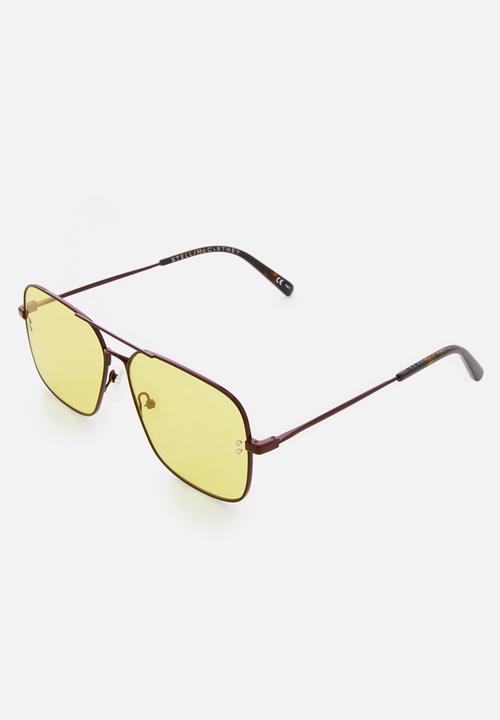 Stella McCartney - Metal frame sunglasses - yellow
