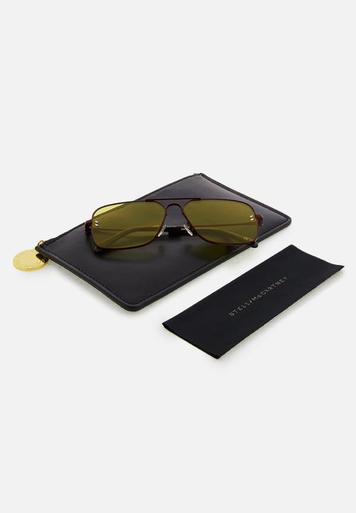 Stella McCartney - Metal frame sunglasses - yellow