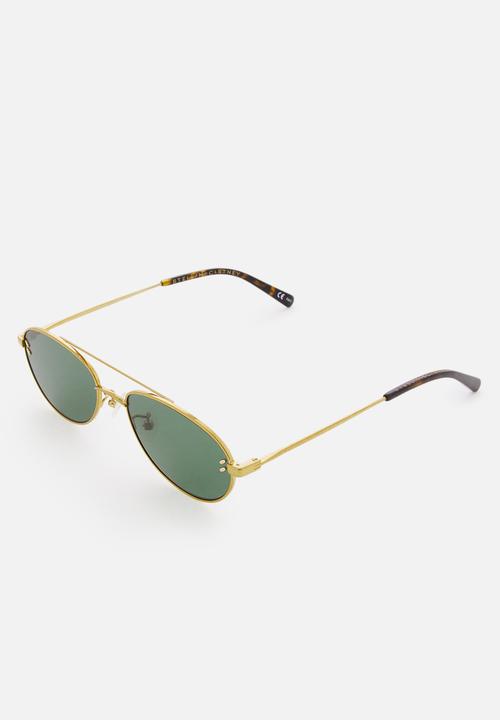 Stella McCartney - Metal frame sunglasses - green & gold 