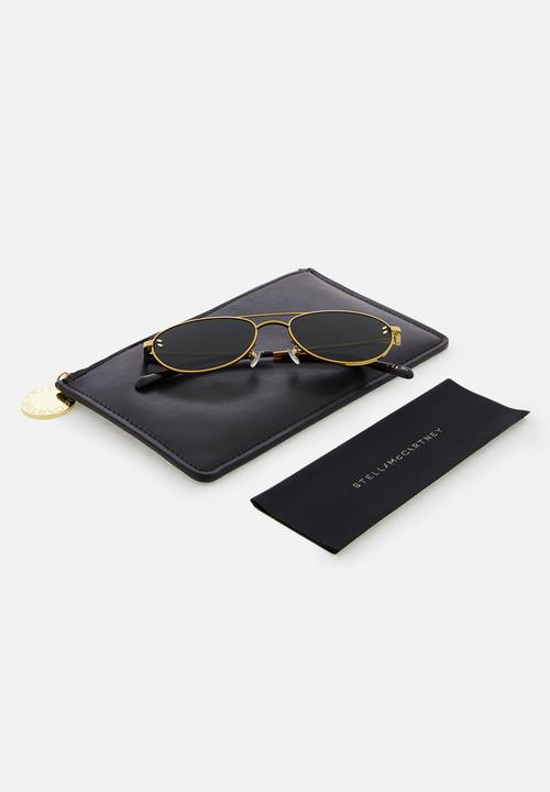 Stella McCartney - Metal frame sunglasses - green & gold 