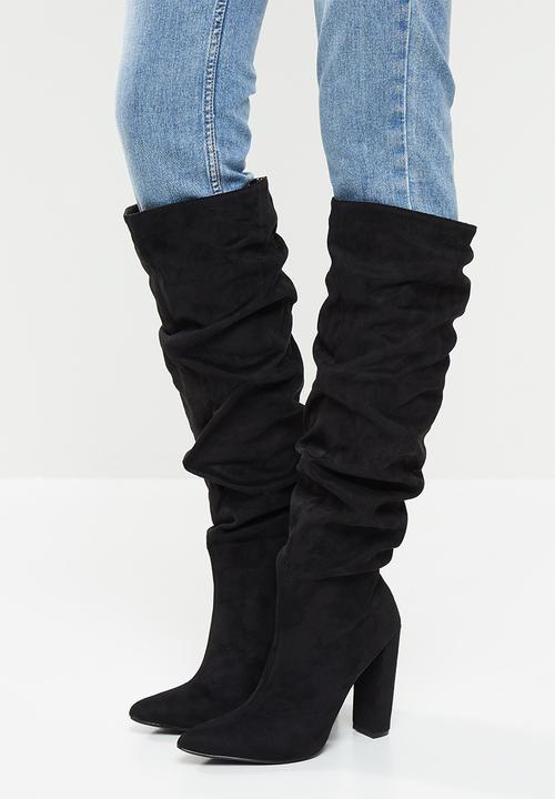 Z_Code_Z - Vanda slouchy knee boot - black