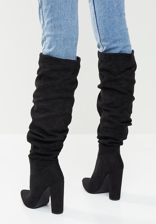 Z_Code_Z - Vanda slouchy knee boot - black