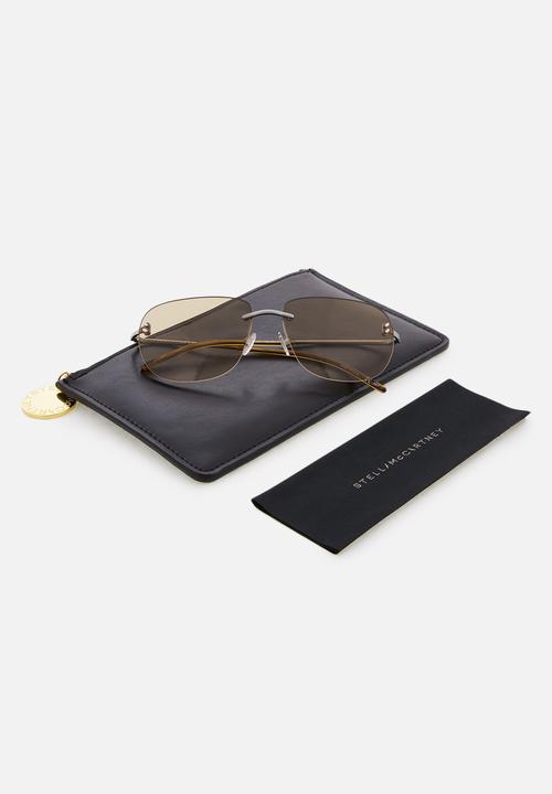 Stella McCartney - Metal frame sunglasses - brown