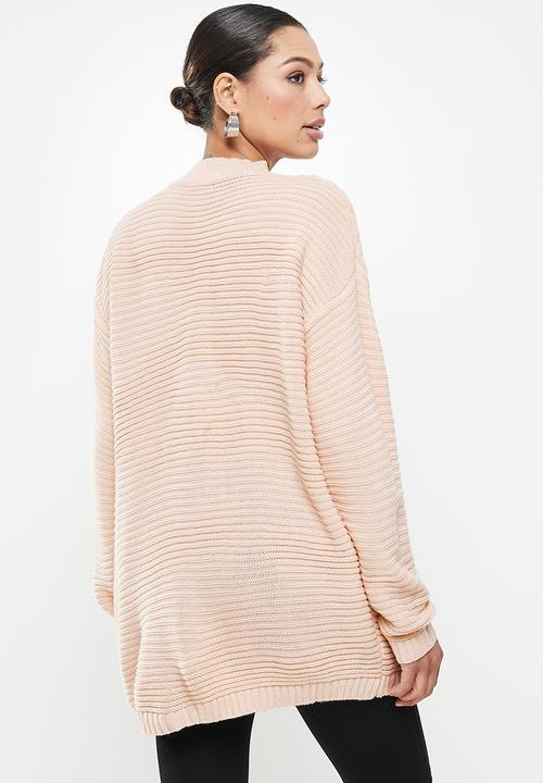 Missguided - High neck ribbed dress - pink