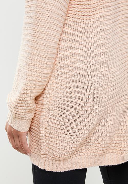 Missguided - High neck ribbed dress - pink