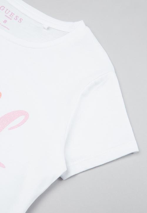 GUESS - Girls guess rainbow tee - white