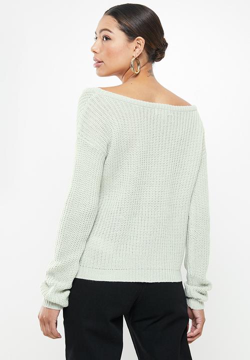 Missguided - Ophelita off shoulder jumper - grey