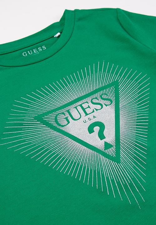 GUESS - Girls diamond logo tee - green