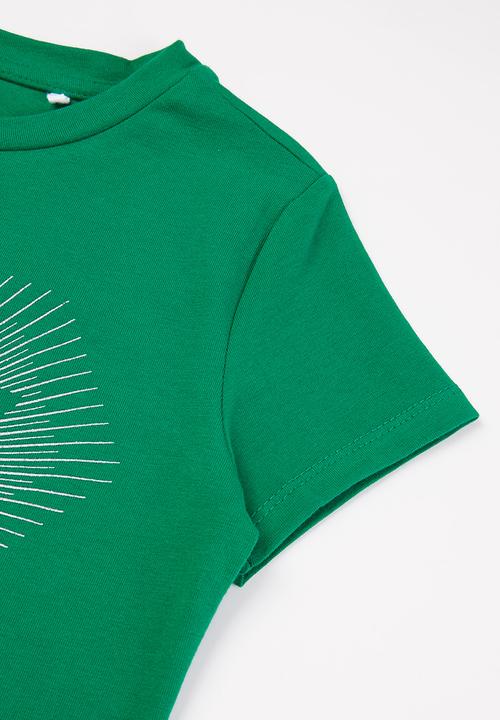 GUESS - Girls diamond logo tee - green