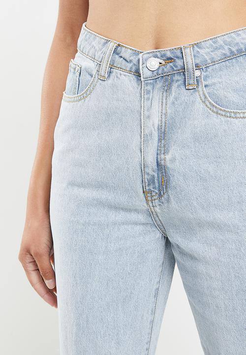 Missguided - Riot highwaisted denim mom jean - blue