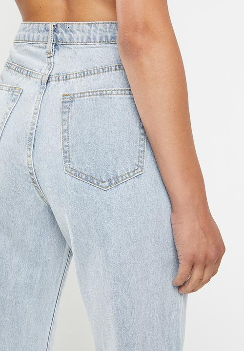 Missguided - Riot highwaisted denim mom jean - blue