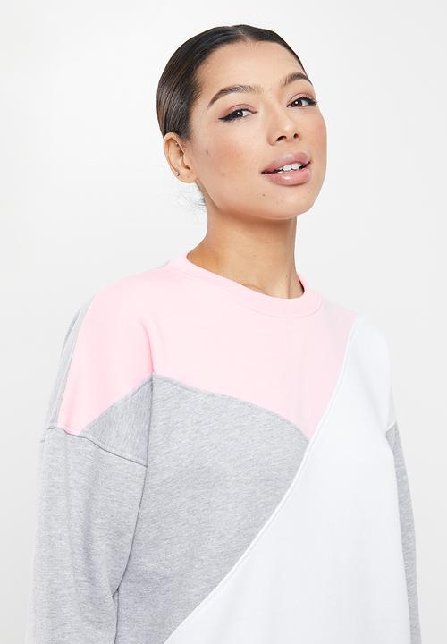 Missguided - Colourblock sweater short lounge set - multi