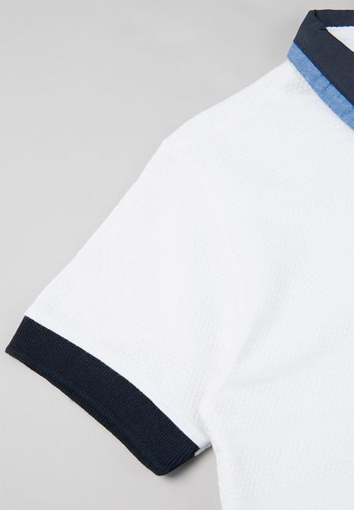 MINOTI - Pique polo top - white