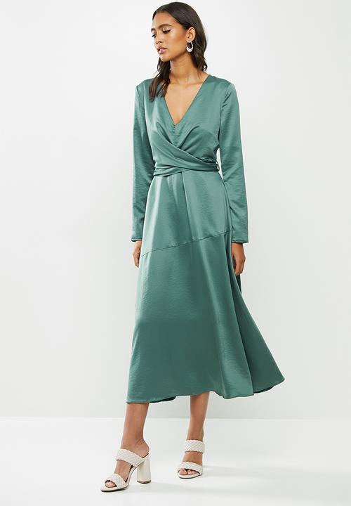 wrap bodice dress