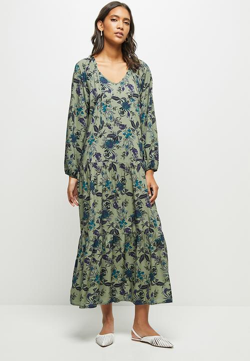 edit - Wide hem gyspy maxi dress - green 