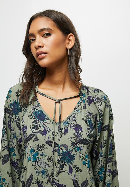 edit - Wide hem gyspy maxi dress - green 