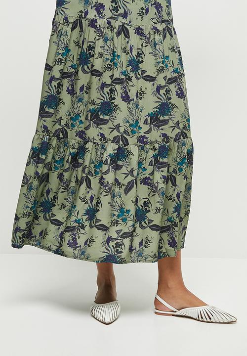 edit - Wide hem gyspy maxi dress - green 