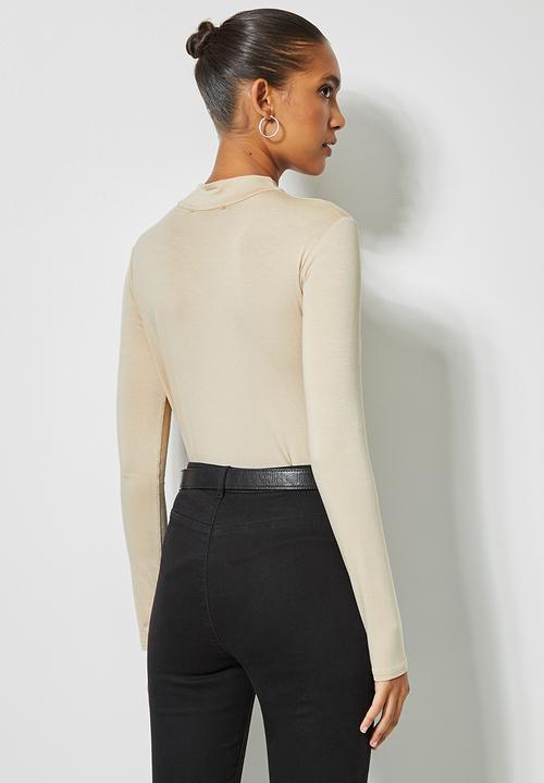 Superbalist - 2 Pack funnel neck viscose tops - rust & stone