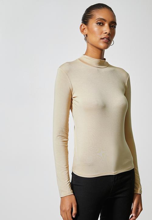 Superbalist - 2 Pack funnel neck viscose tops - rust & stone