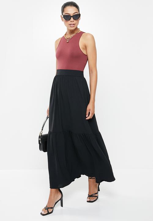 MILLA - Repeat tiered winter skirt