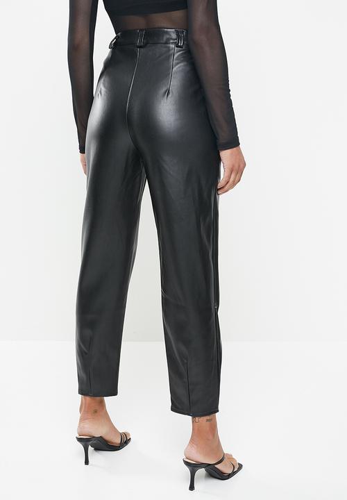 Missguided - Faux leather balloon trousers - black