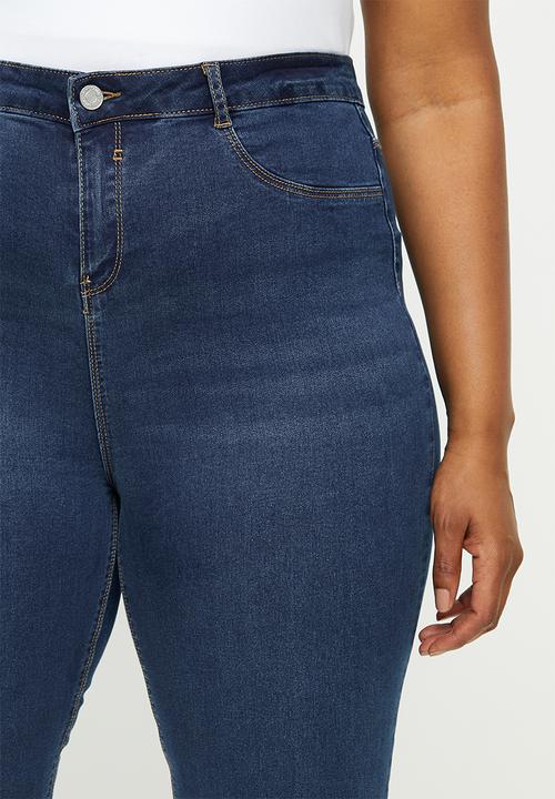 Missguided - Plus lawless high waisted super soft - deep blue