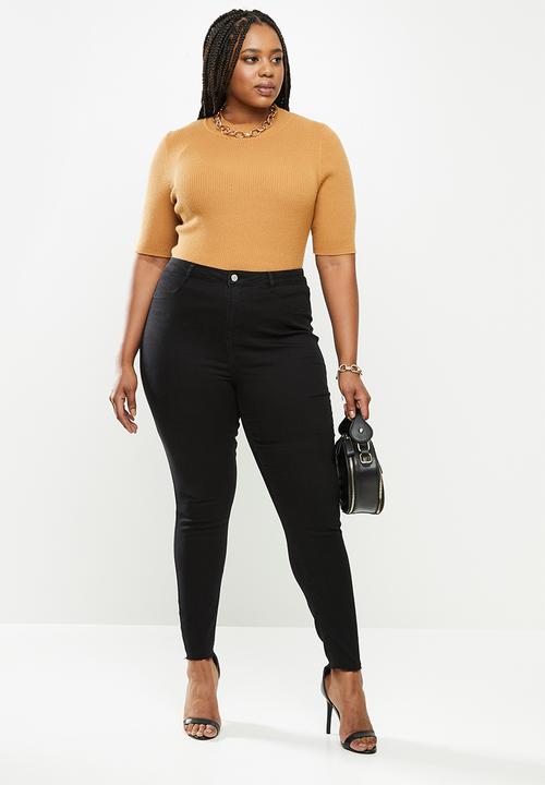 Missguided - Curve supersoft lawless jeans - black