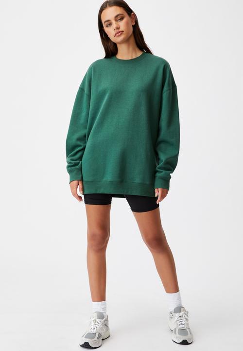 Factorie - Oversized crew neck sweater - trekking green