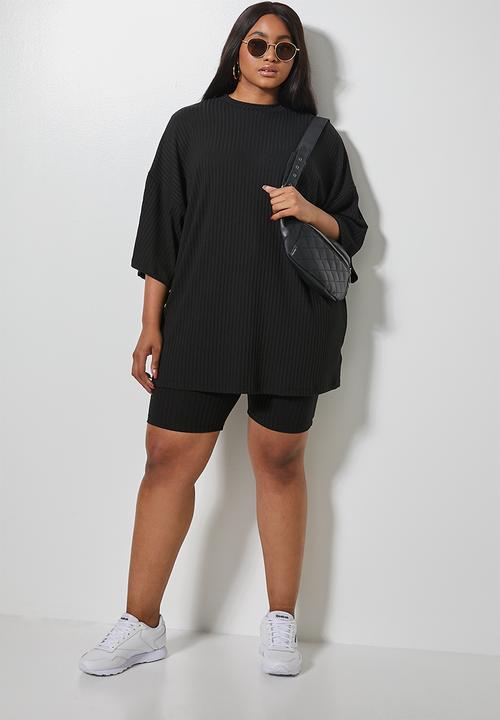 Superbalist - Ribbed cycle shorts - black