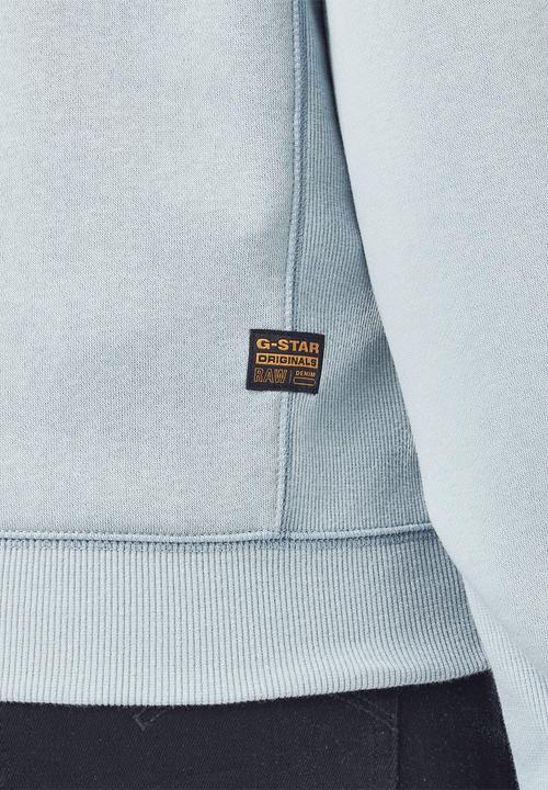 G-STAR - Premium core hdd zip long sleeve sweat - faze blue