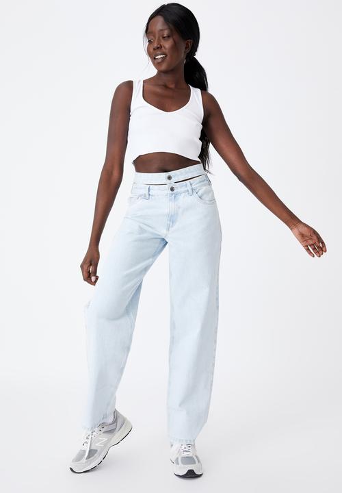 Factorie - Double waistband jean - sea blue